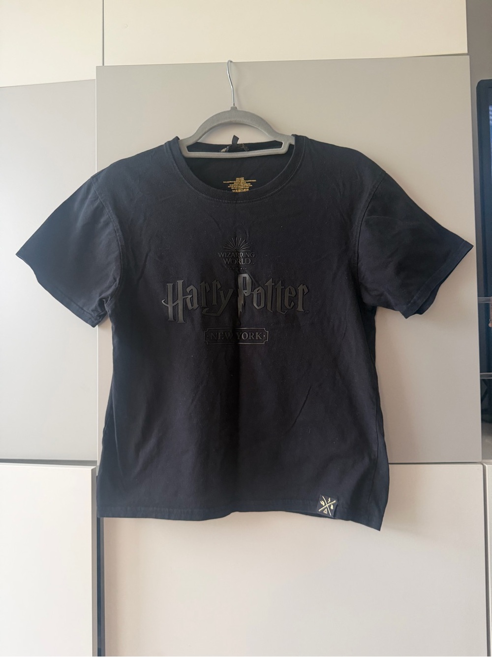Warner Bros. Black Harry Potter Embossed Logo Short Sleeve Tee